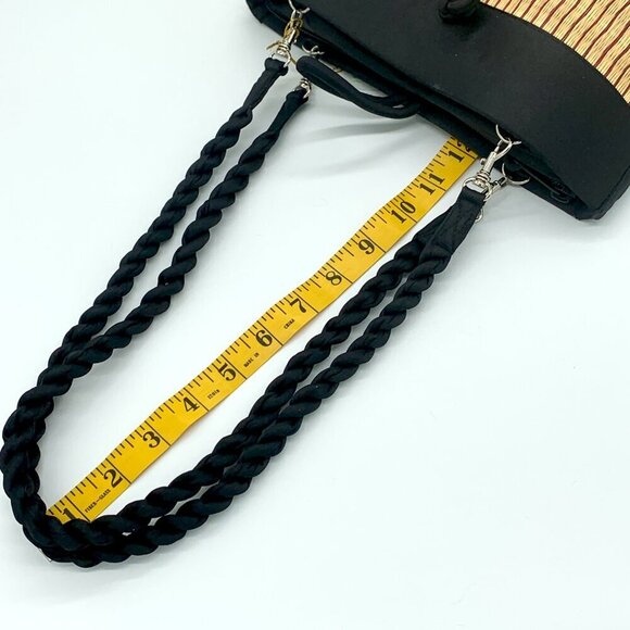 Saraye Black Curved Tatami Style Avi Purse Handmade Cambodia - Picture 9 of 11